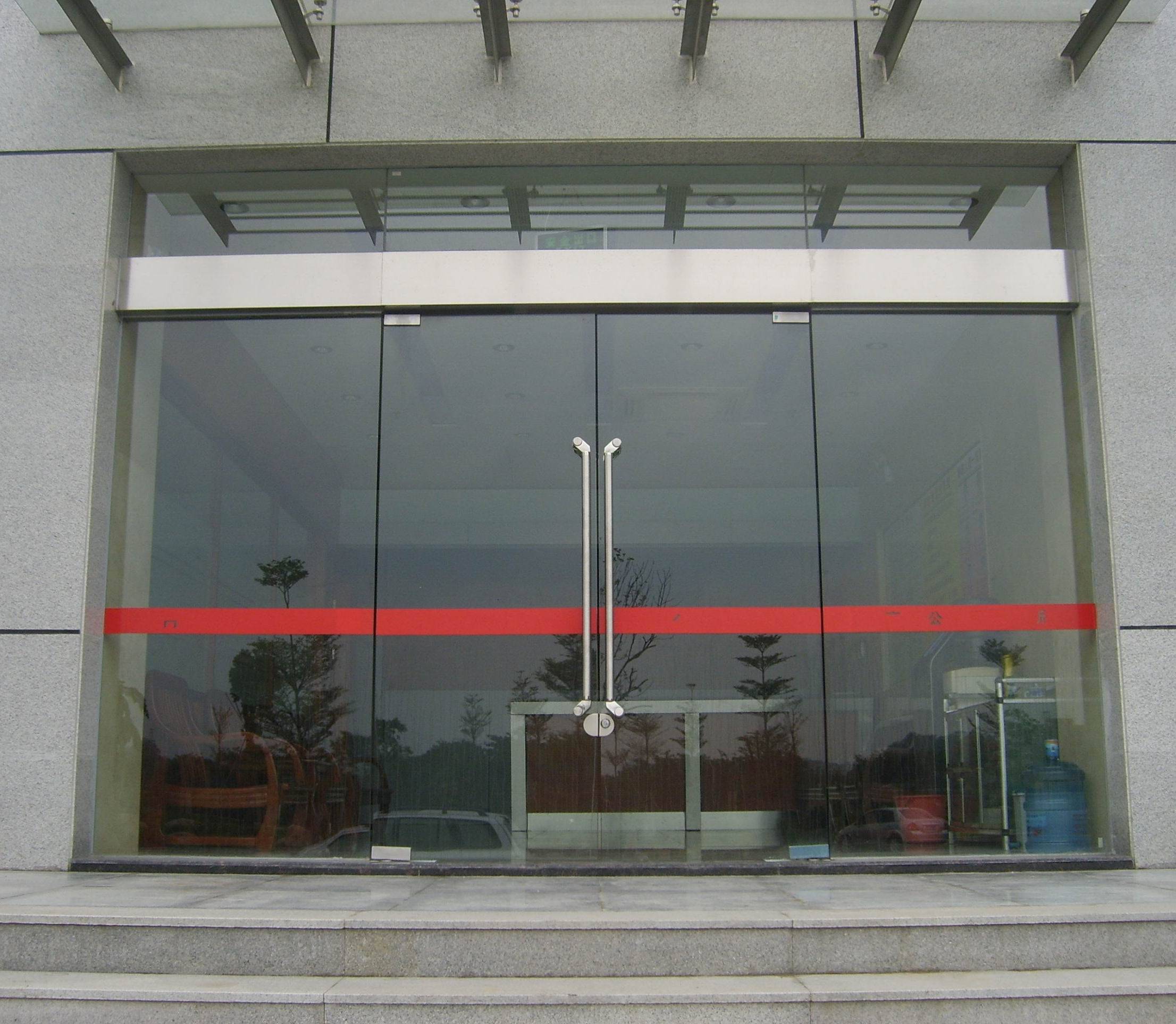 办公室玻璃门腰线贴膜防撞条镂空门贴磨砂玻璃腰线贴公司贴纸-阿里巴巴