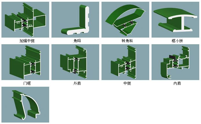 55断桥铝平开上悬窗