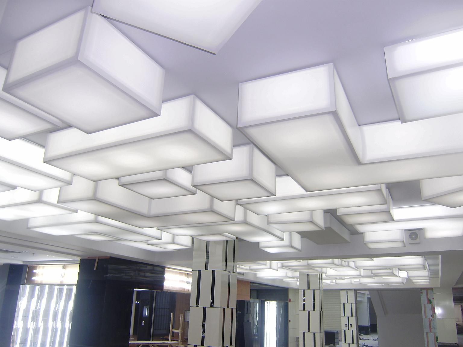 白色灯光膜吊顶 ，软膜选材与光源选择、节点设计 - 杜基灯光膜 - 九正建材网