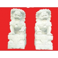 杭州汉白玉石狮子雕塑 动物雕刻 浙江雕塑 雕刻工艺品