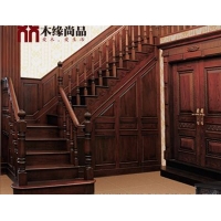 實木樓梯 木緣尚品別墅樓梯 室內樓梯 樓梯墻板整木家裝 