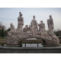 八仙过海花岗岩群雕雕塑