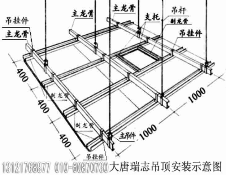 大唐瑞志吊顶安装示意图